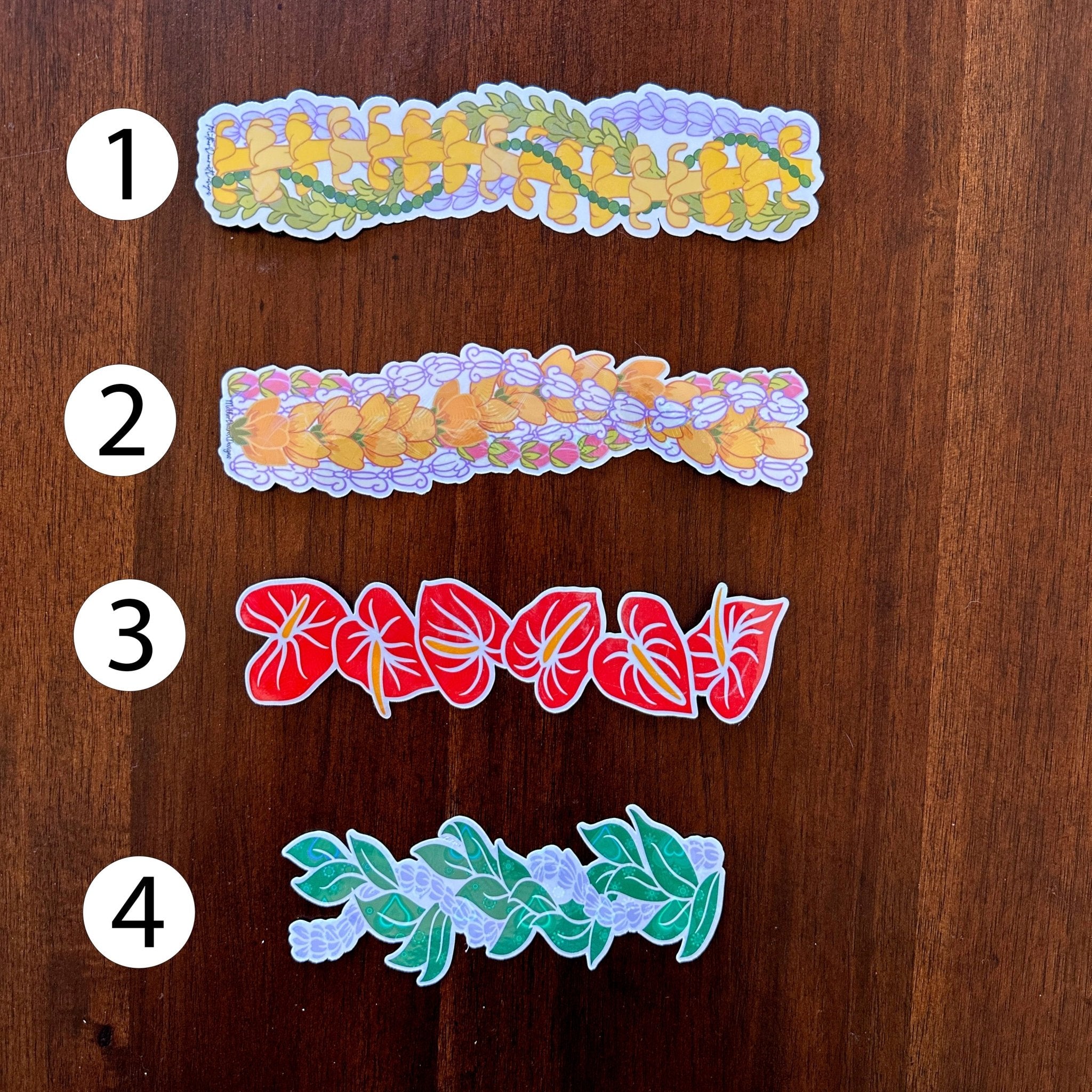 5.5" Lei Strand Stickers - Sweet Sweet Honey Hawaii