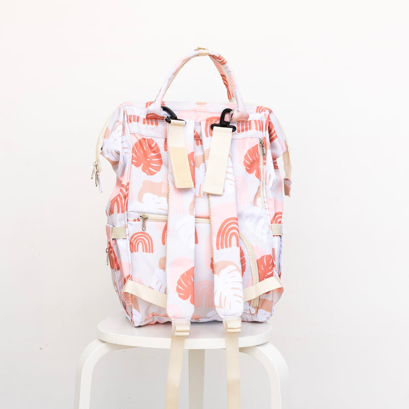 Rainbow Monstera Diaper Backpack