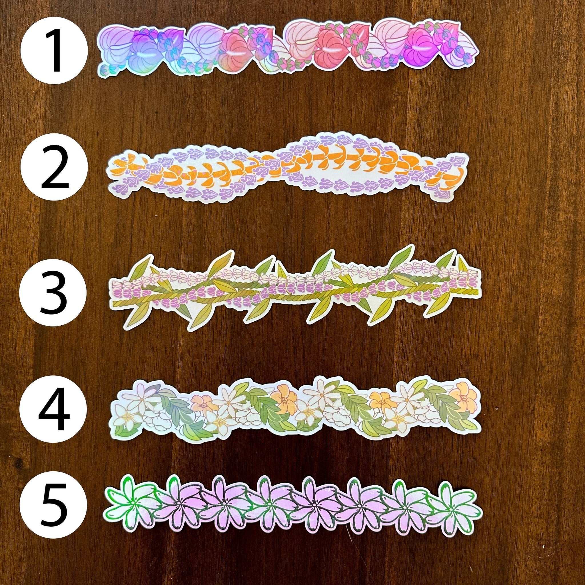 9" Lei Strand Stickers - Sweet Sweet Honey Hawaii