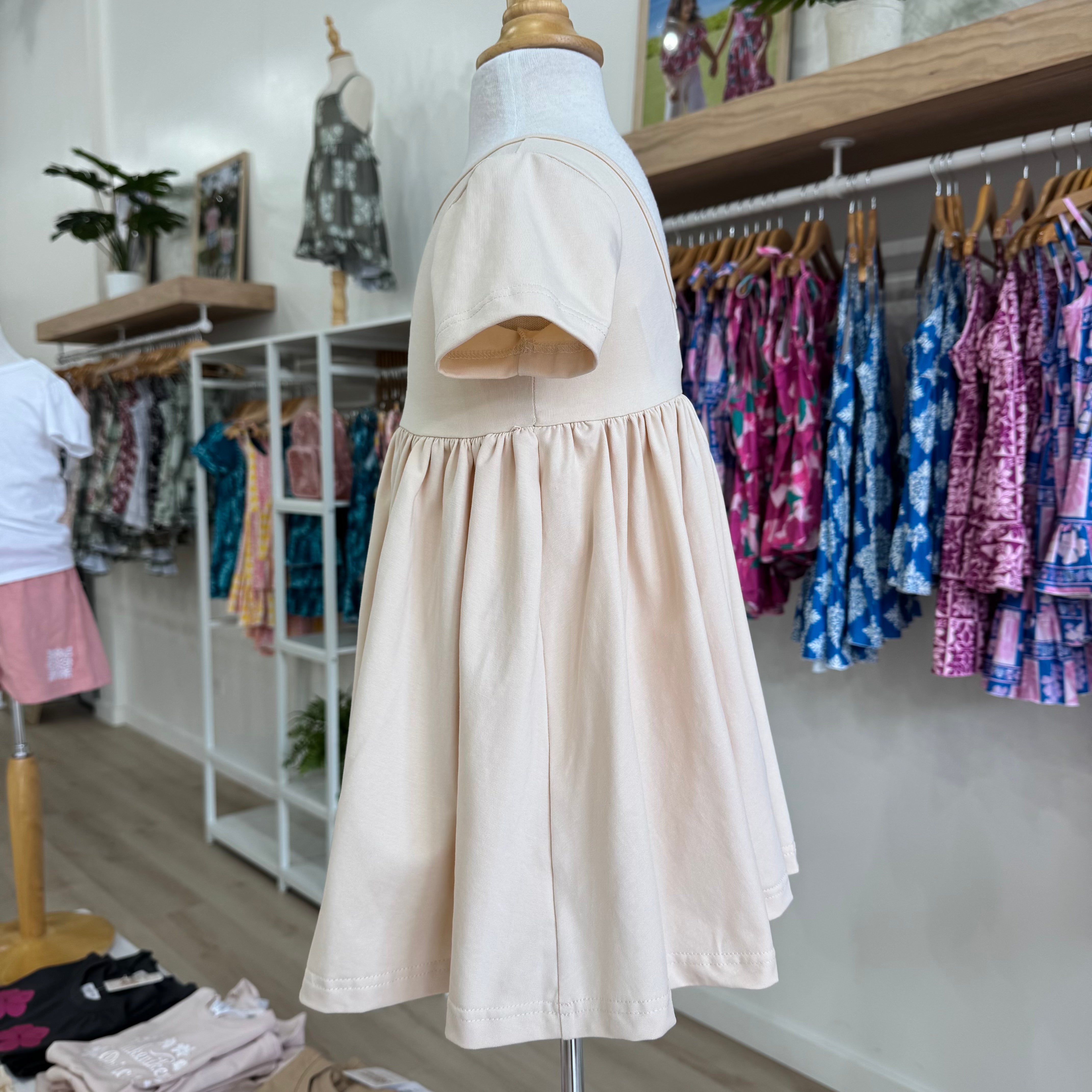 Cheetah Quilt Cream Dress