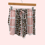 Leopard Hibiscus Womens Shorts