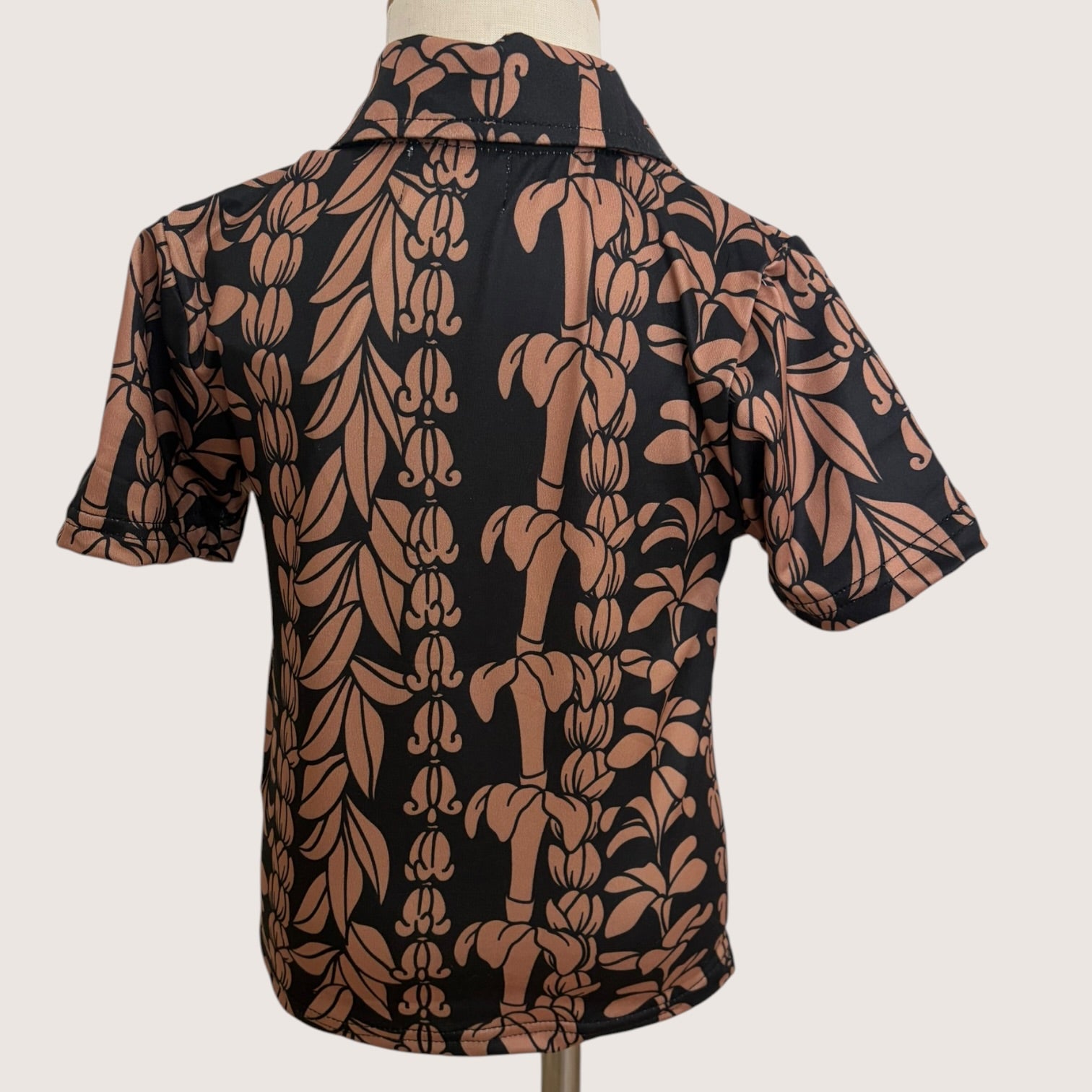 Black/Brown Lei collared shirt