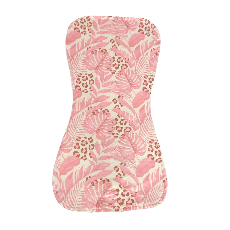 Pink Tropical jungle Burp cloth