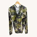Adult Island Camo Stag Dri Fit Hooded Long Sleeve Tee - Sweet Sweet Honey Hawaii