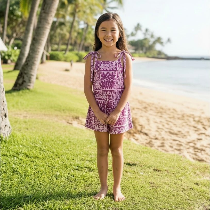 Berry Heirloom Haleiwa Romper - Sweet Sweet Honey Hawaii