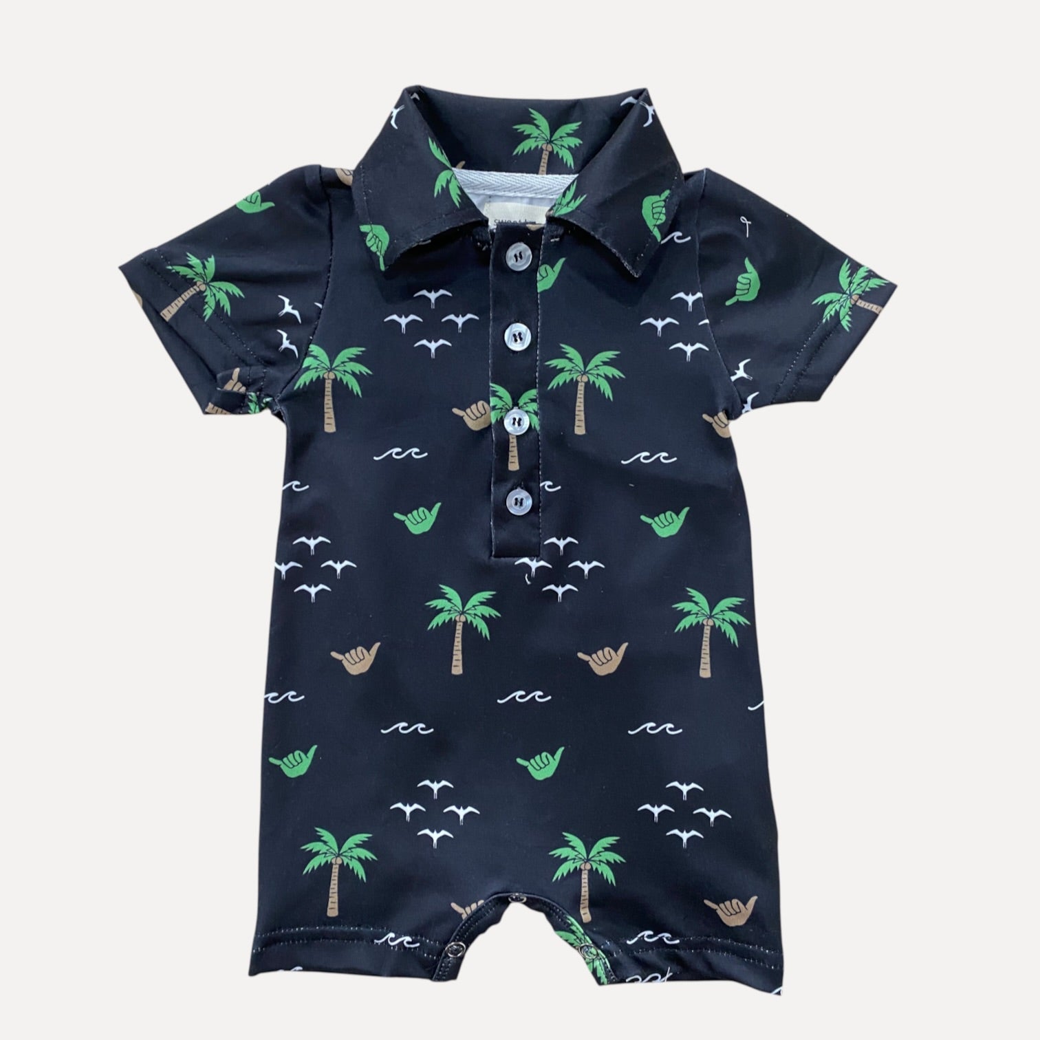 Black Westside Collared Jumpsuit - Sweet Sweet Honey Hawaii
