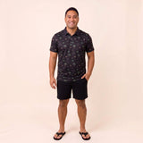Black Westside Men's collared Shirt - Sweet Sweet Honey Hawaii