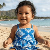 Blue Heritage Quilt Thin Strap Set - Sweet Sweet Honey Hawaii