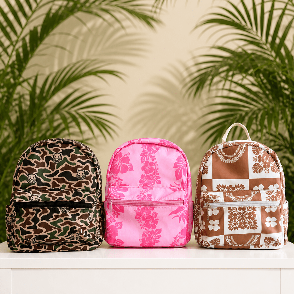 Brown Ho'opili Mini Backpack - Sweet Sweet Honey Hawaii