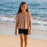 Brown lei Baby Doll Top - Sweet Sweet Honey Hawaii