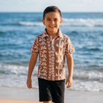 Brown Lei collared shirt - Sweet Sweet Honey Hawaii