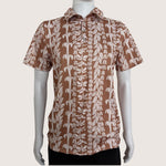 Brown Lei Men's collared Shirt - Sweet Sweet Honey Hawaii
