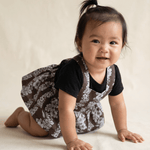 Brown Mauna lani Denim Quilt Ruffled Onesie - Sweet Sweet Honey Hawaii