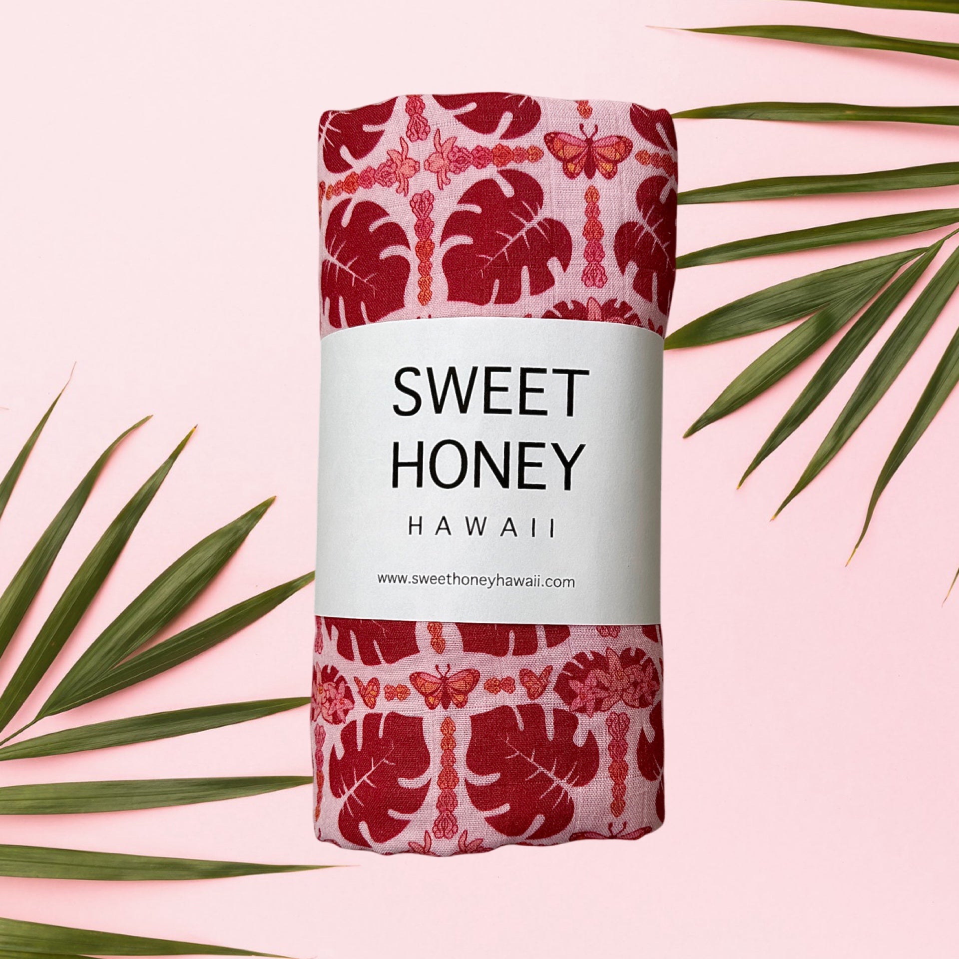 Butterfly Bamboo Swaddle Blanket - Sweet Sweet Honey Hawaii