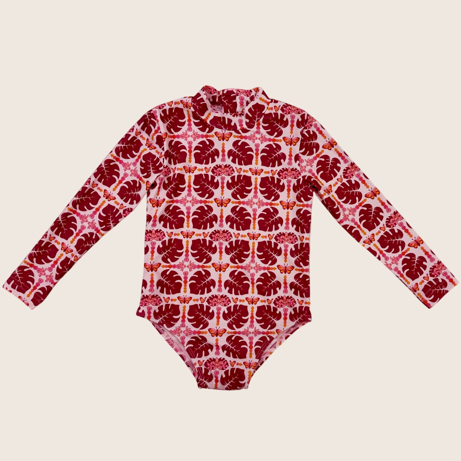 Butterfly Long Sleeve Swimsuit - Sweet Sweet Honey Hawaii