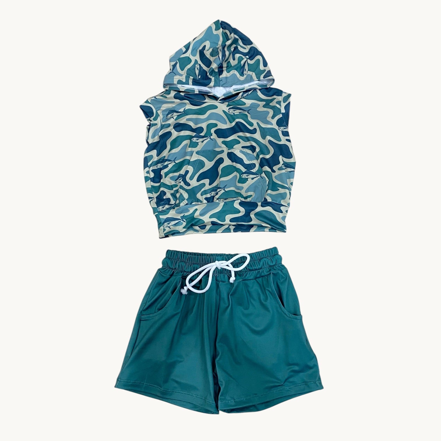 Camo Mahi Mahi Hooded tank set - Sweet Sweet Honey Hawaii