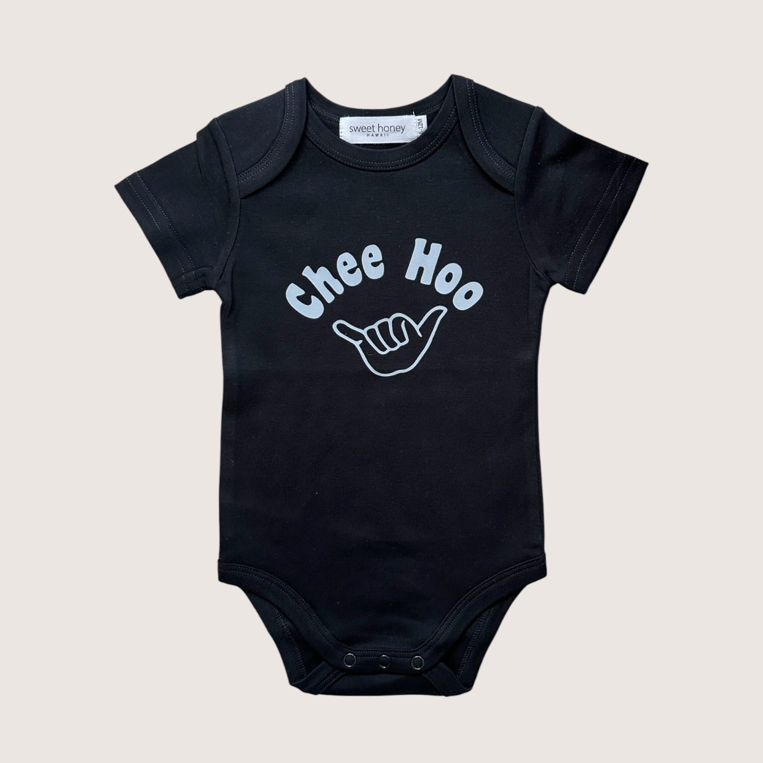 Chee hoo Black onesie - Sweet Sweet Honey Hawaii