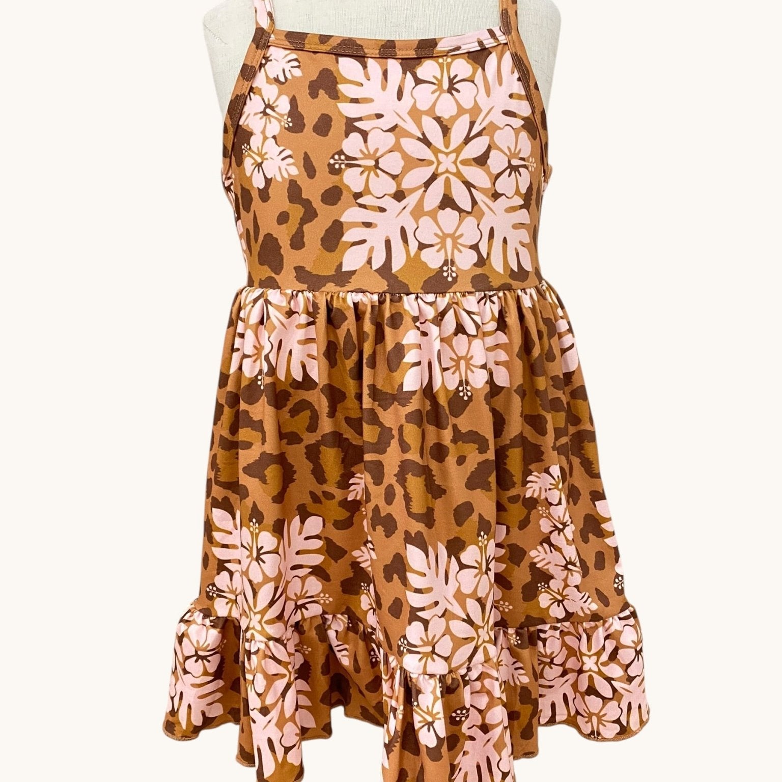 Cheetah Hibiscus Mila Dress - Sweet Sweet Honey Hawaii