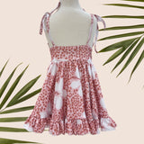 Cheetah Hibiscus Shoulder Tie Dress - Sweet Sweet Honey Hawaii