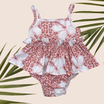 Cheetah Hibiscus Thin strap Onesie - Sweet Sweet Honey Hawaii