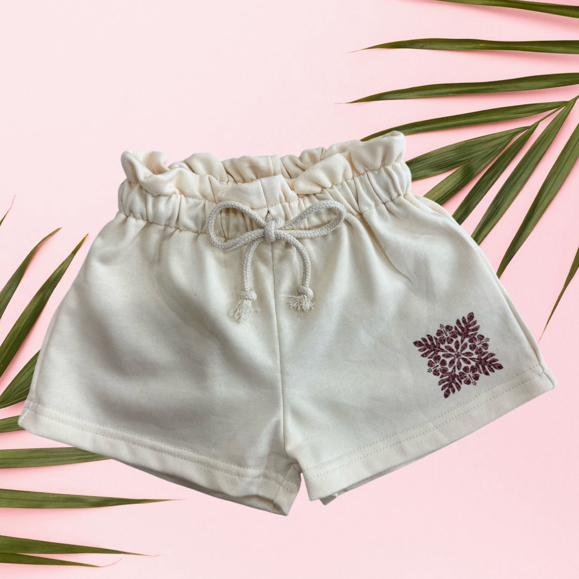Cheetah Quilt Cream Shorts - Sweet Sweet Honey Hawaii