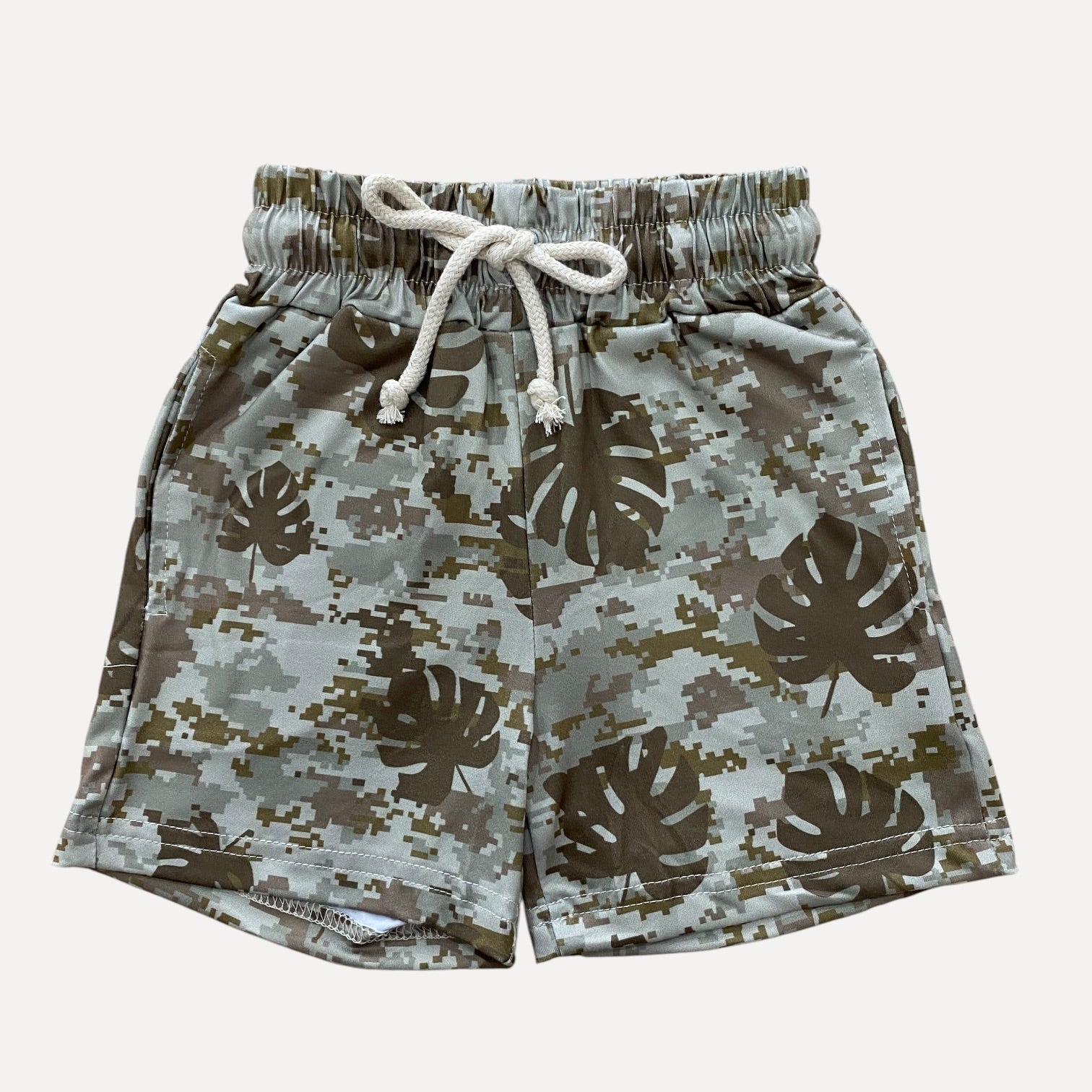 Digital Camo Monstera Shorts - Sweet Sweet Honey Hawaii