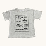 Fish Chart light Grey tee - Sweet Sweet Honey Hawaii