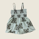 Green 'Ilima Quilt Kaia romper - Sweet Sweet Honey Hawaii