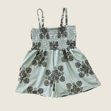 Green 'Ilima Quilt Kaia romper - Sweet Sweet Honey Hawaii