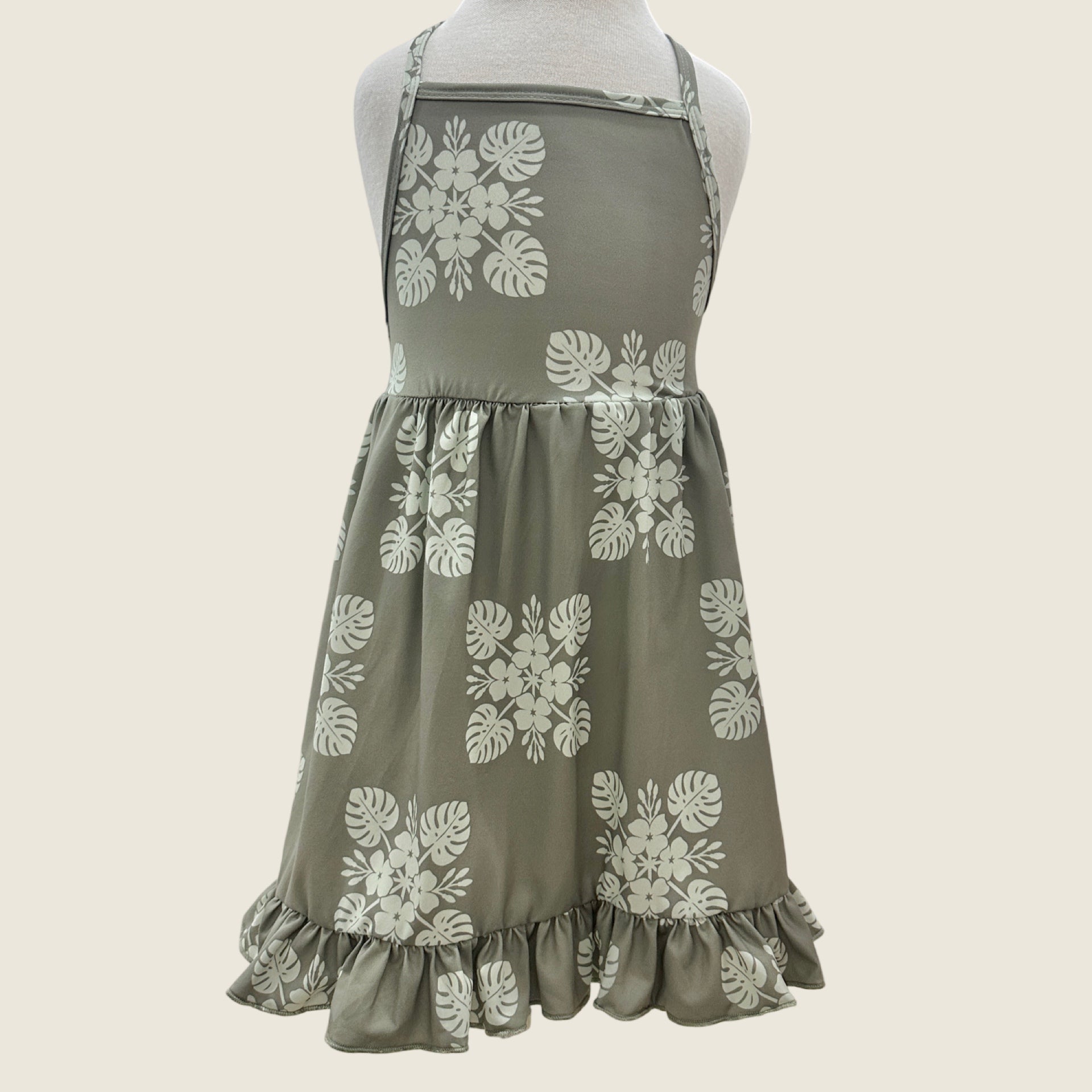 Green 'Ilima Quilt stella Dress - Sweet Sweet Honey Hawaii