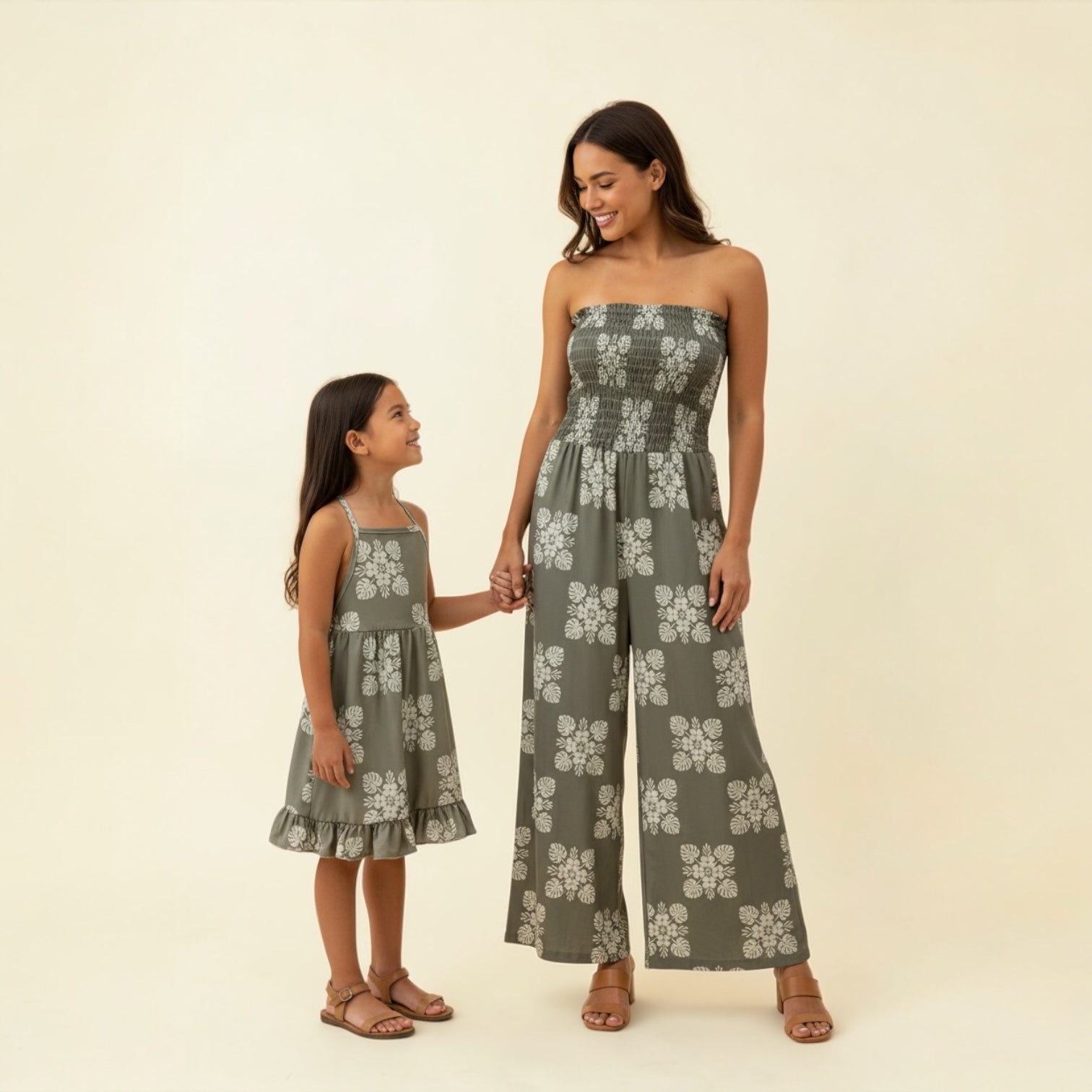Green 'Ilima Quilt Taylor Jumpsuit - Sweet Sweet Honey Hawaii