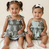 Green 'Ilima Quilt Thin strap Onesie - Sweet Sweet Honey Hawaii