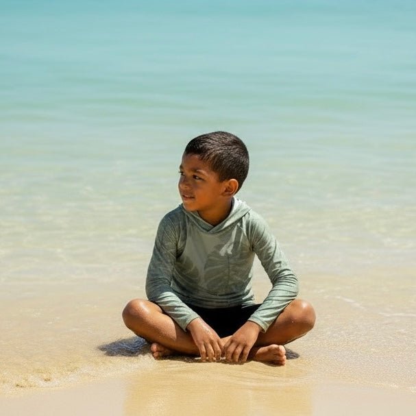 Green Monstera Dri Fit hooded Long sleeve - Sweet Sweet Honey Hawaii