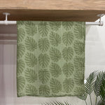 Green Monstera Swaddle Blanket - Sweet Sweet Honey Hawaii