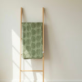 Green Monstera Swaddle Blanket - Sweet Sweet Honey Hawaii