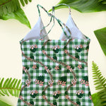Green Plumeria Gingham Gabby Bikini - Sweet Sweet Honey Hawaii
