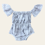 Grey Quilt Off the shoulder Onesie - Sweet Sweet Honey Hawaii