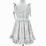 Grey Quilt Shoulder Tie Dress - Sweet Sweet Honey Hawaii