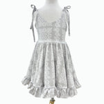 Grey Quilt Shoulder Tie Dress - Sweet Sweet Honey Hawaii