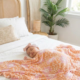 Hibiscus Safari Swaddle Blanket - Sweet Sweet Honey Hawaii