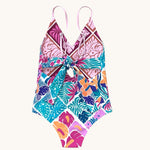 Island Blush/Tropical Muse Peek-a-Boo reversible Swimsuit - Sweet Sweet Honey Hawaii