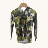 Island Camo Stag Dri Fit hooded Long sleeve - Sweet Sweet Honey Hawaii
