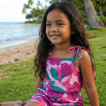 Island Pink Hibiscus Haleiwa Romper - Sweet Sweet Honey Hawaii