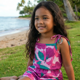 Island Pink Hibiscus Haleiwa Romper - Sweet Sweet Honey Hawaii