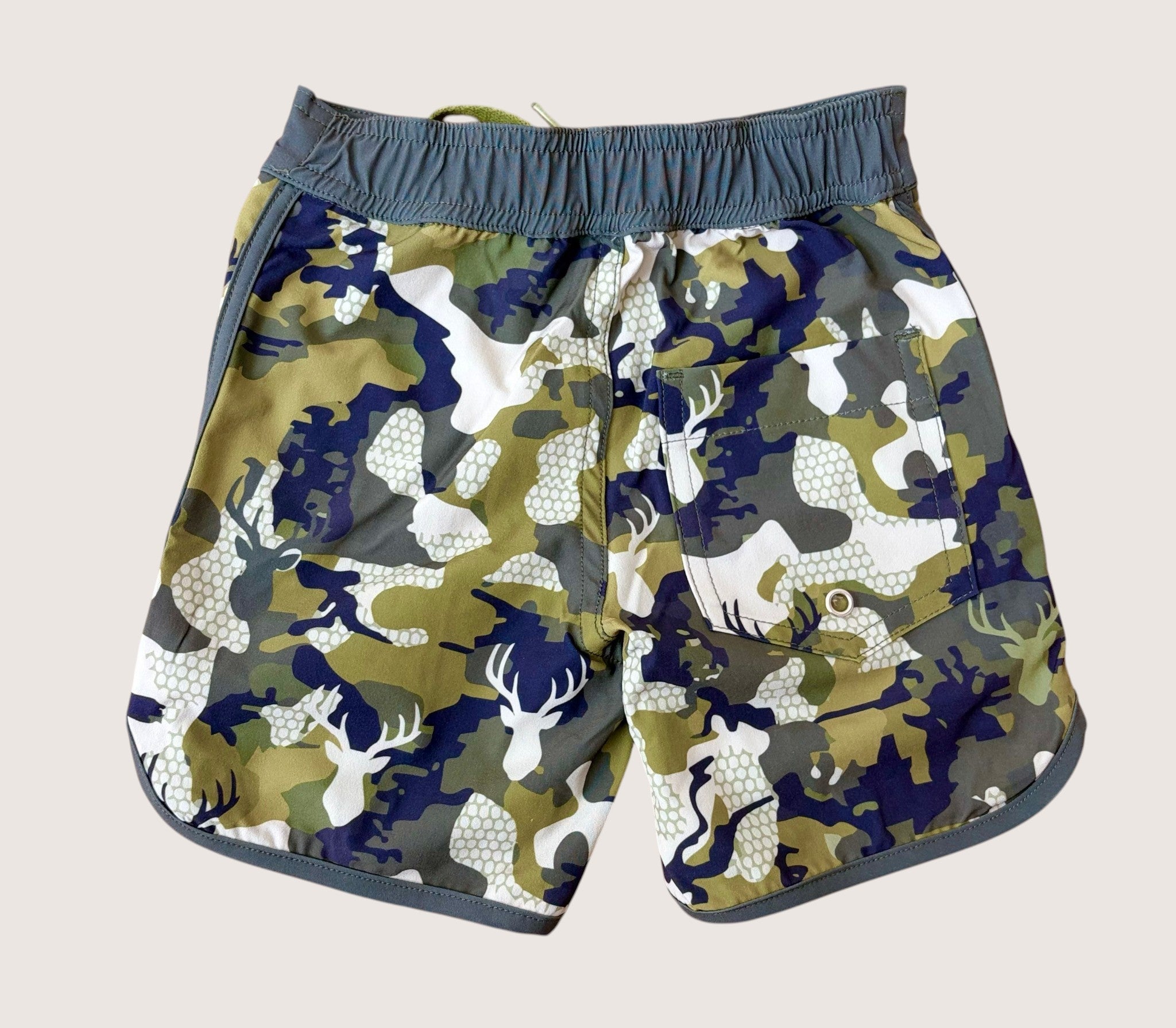 Island Stag Camo Boys Boardies - Sweet Sweet Honey Hawaii