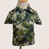 Island Stag Camo collared shirt - Sweet Sweet Honey Hawaii