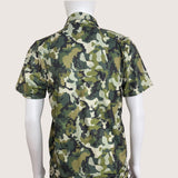Island Stag Camo Men's collared Shirt - Sweet Sweet Honey Hawaii