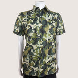 Island Stag Camo Men's collared Shirt - Sweet Sweet Honey Hawaii