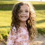 Kanani Monstera Long Sleeve Swimsuit - Sweet Sweet Honey Hawaii