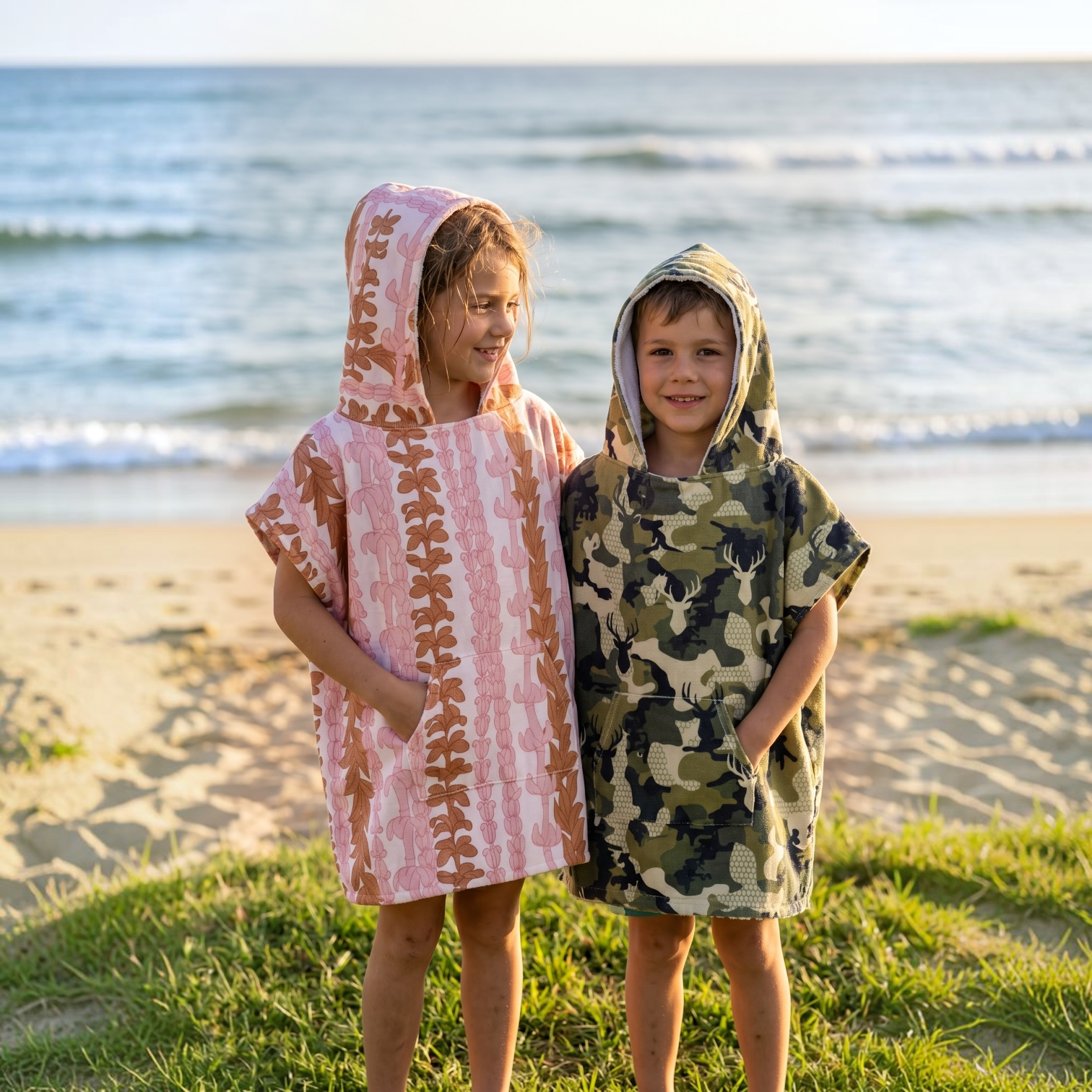 Kid's island Stag camo Hooded Towel - Sweet Sweet Honey Hawaii